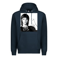 Navy Jane Fonda Mugshot GIFT Premium Hoodie - Craftify
