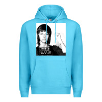 Ocean Blue Jane Fonda Mugshot GIFT Premium Hoodie - Craftify