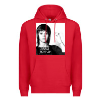 Red Jane Fonda Mugshot GIFT Premium Hoodie - Craftify