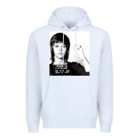 White Jane Fonda Mugshot GIFT Premium Hoodie - Craftify