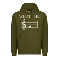 Army Green what the f note key music humor gift Premium Hoodie - Craftify