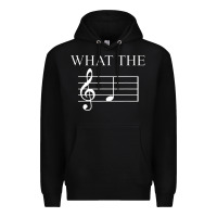 Black what the f note key music humor gift Premium Hoodie - Craftify
