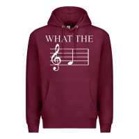 Burgundy what the f note key music humor gift Premium Hoodie - Craftify