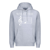 Heather Grey what the f note key music humor gift Premium Hoodie - Craftify