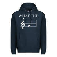 Navy what the f note key music humor gift Premium Hoodie - Craftify