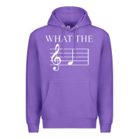 Purple what the f note key music humor gift Premium Hoodie - Craftify