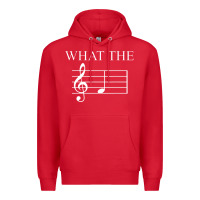 Red what the f note key music humor gift Premium Hoodie - Craftify