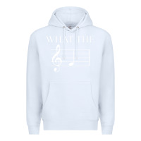 White what the f note key music humor gift Premium Hoodie - Craftify