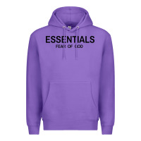 Purple Fear Of God Essentials Premium Hoodie - Craftify