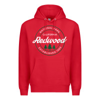 Red womens redwood national park california gifts souvenir ca v neck t shi Premium Hoodie - Craftify