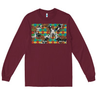 Burgundy western autism  cup Long Sleeve Tee - Artiststas