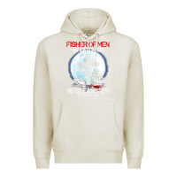 Oatmeal Heather fisher of men we catch  em he cleans  em matthew 4 19 Premium Hoodie - Craftify