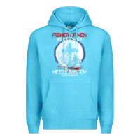 Ocean Blue fisher of men we catch  em he cleans  em matthew 4 19 Premium Hoodie - Craftify