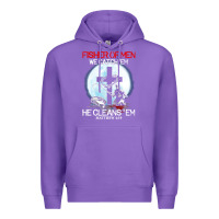 Purple fisher of men we catch  em he cleans  em matthew 4 19 Premium Hoodie - Craftify