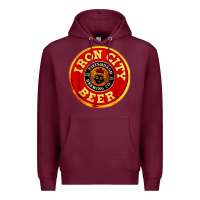 Burgundy #beer irons city Premium Hoodie - Craftify