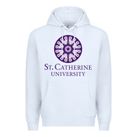 White ST. CATHERINE UNIVERSITY Premium Hoodie - Craftify