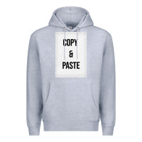 Heather Grey Copy Paste Premium Hoodie - Craftify