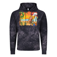 Cloud Black sunset beach background Vintage Hoodie - BarkalooDesign