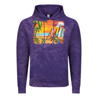 Cloud Purple sunset beach background Vintage Hoodie - BarkalooDesign