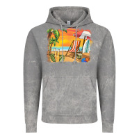 Cloud Rock sunset beach background Vintage Hoodie - BarkalooDesign