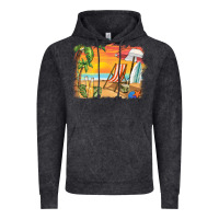 Vintage Black sunset beach background Vintage Hoodie - BarkalooDesign