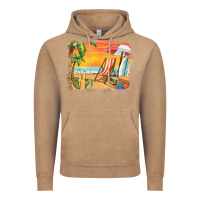 Vintage Coffee sunset beach background Vintage Hoodie - BarkalooDesign