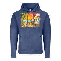 Sunset Beach Background Vintage Hoodie | Teevron