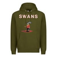 Army Green Swans Premium Hoodie - Craftify