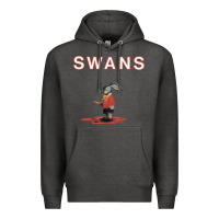 Charcoal Heather Swans Premium Hoodie - Craftify