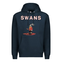 Navy Swans Premium Hoodie - Craftify