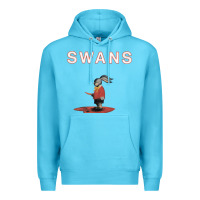 Ocean Blue Swans Premium Hoodie - Craftify