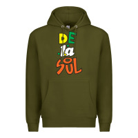 Army Green De La Soul Print Premium Hoodie - Craftify