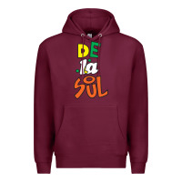 Burgundy De La Soul Print Premium Hoodie - Craftify