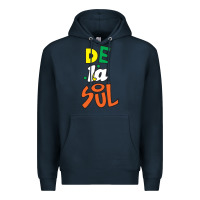 Navy De La Soul Print Premium Hoodie - Craftify