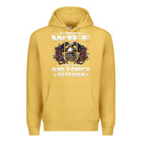Antique Gold proud wife of an air force veteran military vet spouse gifts premium m Premium Hoodie - Craftify