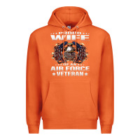 Carrot proud wife of an air force veteran military vet spouse gifts premium m Premium Hoodie - Craftify