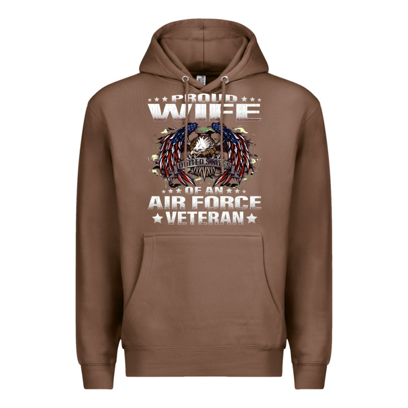 Proud Wife Of An Air Force Veteran Military Vet Spouse Gifts Premium M Premium Hoodie by Craftify | Teevron