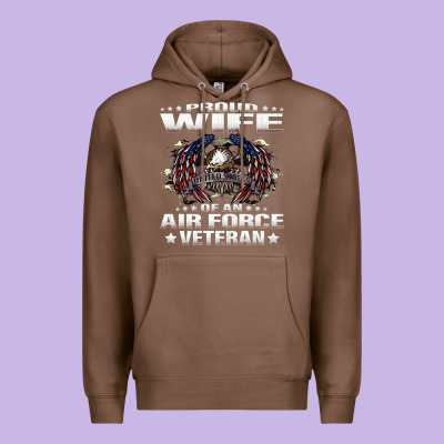 Proud Wife Of An Air Force Veteran Military Vet Spouse Gifts Premium M Premium Hoodie Designed By Craftify