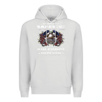 Dove Grey proud wife of an air force veteran military vet spouse gifts premium m Premium Hoodie - Craftify