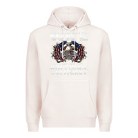 Pale Pink proud wife of an air force veteran military vet spouse gifts premium m Premium Hoodie - Craftify