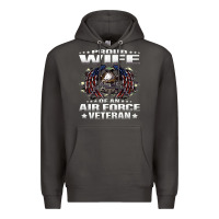 Smoke proud wife of an air force veteran military vet spouse gifts premium m Premium Hoodie - Craftify