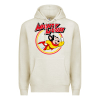 Oatmeal Heather the mighty mouse Premium Hoodie - InspiraDesign