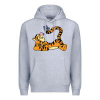 Heather Grey tigger Premium Hoodie - InspiraDesign