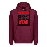 Burgundy VISION STREET WEAR Premium Hoodie - InspiraDesign