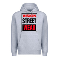 Heather Grey VISION STREET WEAR Premium Hoodie - InspiraDesign
