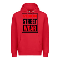 Red VISION STREET WEAR Premium Hoodie - InspiraDesign
