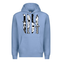 Colony Blue knives horror movie friday halloween horror goth evil t shirt Premium Hoodie - InspiraDesign