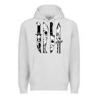 Dove Grey knives horror movie friday halloween horror goth evil t shirt Premium Hoodie - InspiraDesign