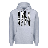 Heather Grey knives horror movie friday halloween horror goth evil t shirt Premium Hoodie - InspiraDesign