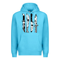 Ocean Blue knives horror movie friday halloween horror goth evil t shirt Premium Hoodie - InspiraDesign